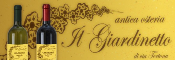l'etichetta dell'antica osteria il giardinetto di via tortona di milano